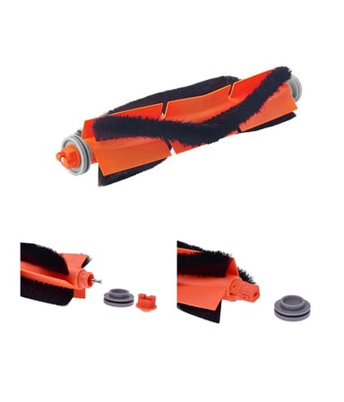 Xiaomi Mop 2 Pro (Beyaz) MJST1SHW Uyumlu Yedek Ana Fırça ve Yan Fırça-3 Parça