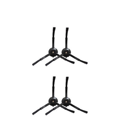 Xiaomi Mop 2 Pro (Siyah) MJST1SHW Uyumlu Yedek Yan Fırça-4 Parça