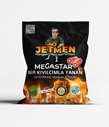 Jetmen PRO Geliştirilmiş Mangal Kömürü