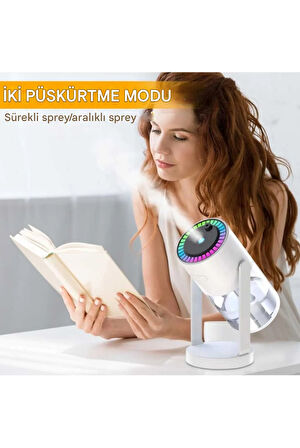 QASUL Tavana Işık Yansıtan Gece Lambası Hava Nemlendirici Ev ve Araba İçin Işıklı Aromaterapi