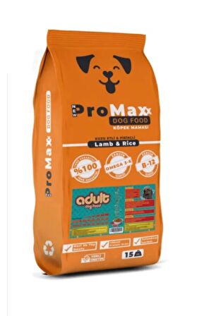 Promaxx Kuzu Etli & Pirinçli Yetişkin Kuru Köpek Maması 15 kg.