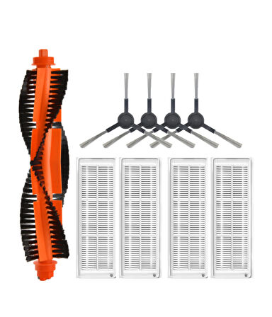 Xiaomi Mop Pro STYJ02YM (Siyah) Uyumlu Yedek Mopsuz Fırça Hepa  Filtre Mop Seti-9 Parça