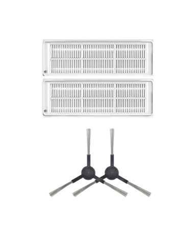 Xiaomi Mop Pro STYJ02YM (Siyah) Uyumlu Yedek Hepa Filtre ve Yan Fırça-4 Parça