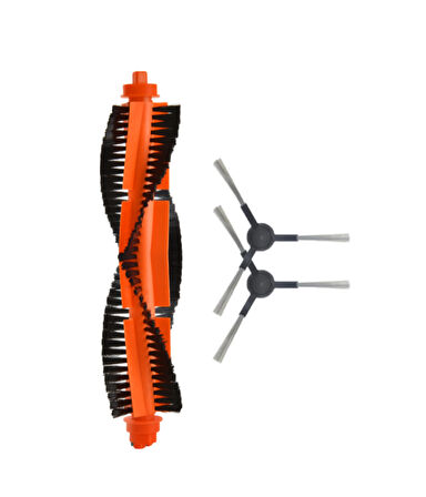 Xiaomi Mop Pro STYJ02YM (Siyah) Uyumlu Yedek Ana Fırça ve Yan Fırça-3 Parça