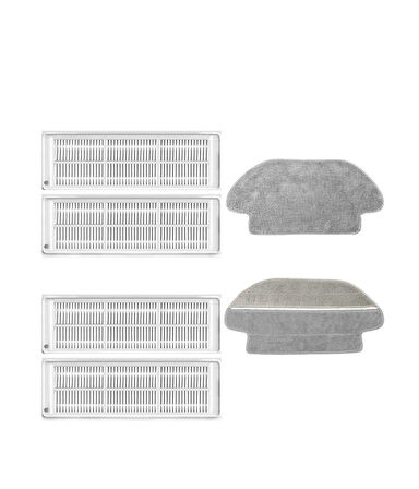 Xiaomi Mop Pro STYJ02YM Uyumlu Yedek Hepa Filtre ve Mop-6 Parça