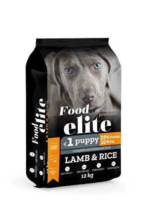 Food Elite Kuzu Etli & Pirinçli Yavru Kuru Köpek Maması 12 Kg.