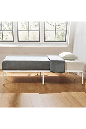HFT HOME Başlıksız Metal Karyola, Başlıksız Çınar Metal Karyola Siyah Beyaz renk seçenekli, Çift Kişilik