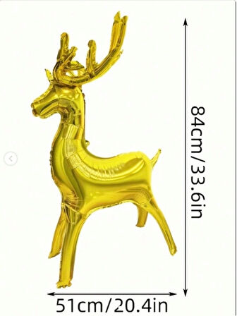 Küçük Gold Ayaklı Geyik Folyo Balon