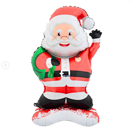 Ayaklı Gözlüklü Noel Baba Folyo Balon