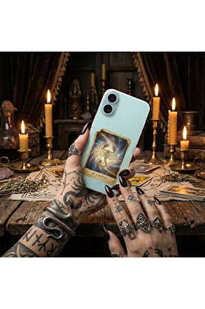 Tecno Camon 30 ile Uyumlu Burç Kartları Akrep Tasarımlı Şeffaf Silikon Kılıf