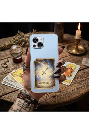 Honor 9 Lite ile Uyumlu Burç Kartları Yay Tasarımlı Şeffaf Silikon Kılıf