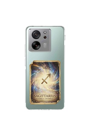 Xiaomi Mi 13T Pro ile Uyumlu Burç Kartları Yay Tasarımlı Şeffaf Silikon Kılıf