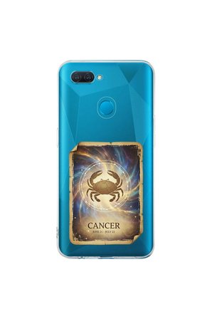 Oppo AX7 ile Uyumlu Burç Kartları Yangeç Tasarımlı Şeffaf Silikon Kılıf