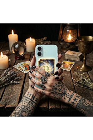 Redmi Note 12 5G ile Uyumlu Burç Kartları Başak Tasarımlı Şeffaf Silikon Kılıf