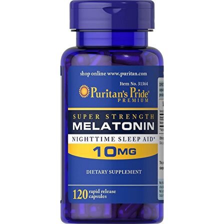 Puritan`s Pride Melatonin 10 Mg 120c Super Strength Rapid Release