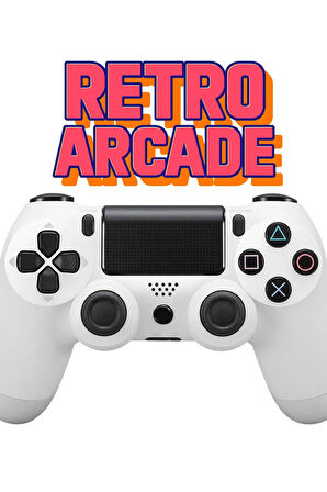 Yeni Nesil PS4 Kolu  Kablosuz, Şarj Edilebilir, Ergonomik + Titremeli + Dayanıklı Oyun Dostu Beyaz