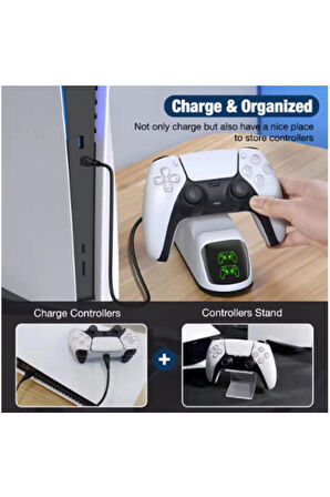 Vothoon Ps5 Dualsense Şarj Istasyonu Playstation 5 Uyumlu Charging Station