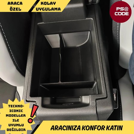 Renault Boreal Kolçak altı organizer-Orta konsol düzenleyıcı-Evolution modeller ile uyumludur!