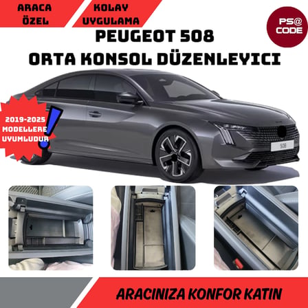 Peugeot 508 2020-2025 Modeller Orta Konsol Düzenleyici-Organizer