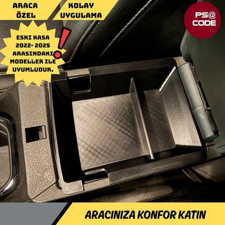 Eski Kasa JEEP COMPASS Orta Konsol Düzenleyici VE Organizer 2022-2025 modelle uyumlu
