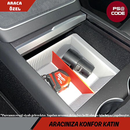 Tesla Yeni Model Y (Juniper) Bölmeli Orta Konsol Düzenleyici Araç İçi Organize