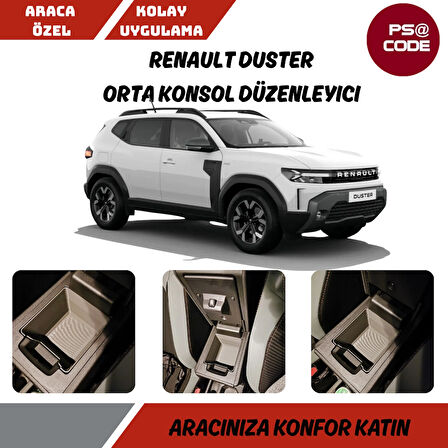  2024-2026 model Renault Duster Uyumlu Orta Konsol Düzenleyici manuel el frenlı araclara uyumlu