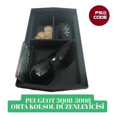 Peugeot 3008 P64 E-3008 2024  Orta Konsol Kolçak Saklama Kutusu, Kolçak Düzenleyici
