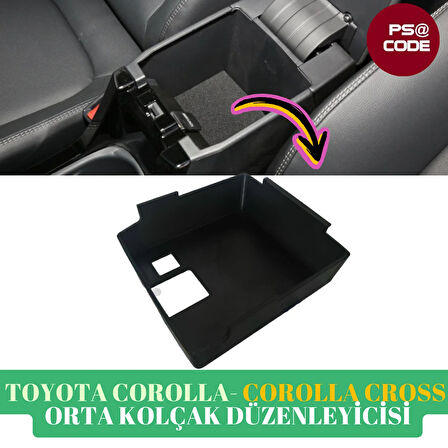 Toyota Corolla E210 ve  Toyota Cross 2019- 2025 ile uyumlu Orta Kolçak Düzenleyici