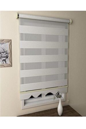 Güneş Perde Pliseli Zebra Perde Ekru ! Hızlı Kargo !