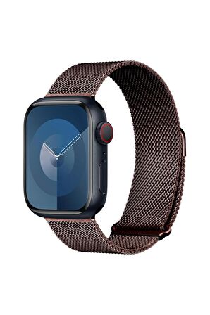 Apple Watch Uyumlu 38-40-41 MM1/2/3/4/5/6/se/7/8/9 Kordon Metal Loop Kordon