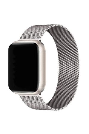 Apple Watch Uyumlu 42/ 44/45/ 49mm 1/2/3/4/5/6/se/7/8/9ultra-ultra2 Kordon Metal Loop Kordon