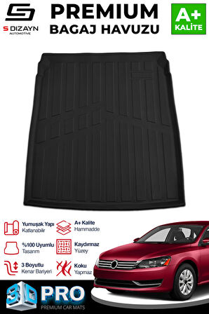 S-Dizayn VW Passat B7 3D Pro Bagaj Havuzu 2010-2015 A+ Kalite