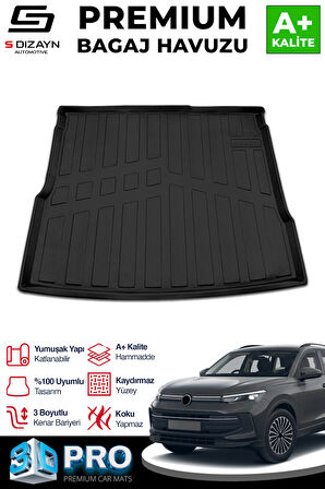 S-Dizayn VW Tiguan 3D Pro Bagaj Havuzu 2024 Üzeri A+ Kalite