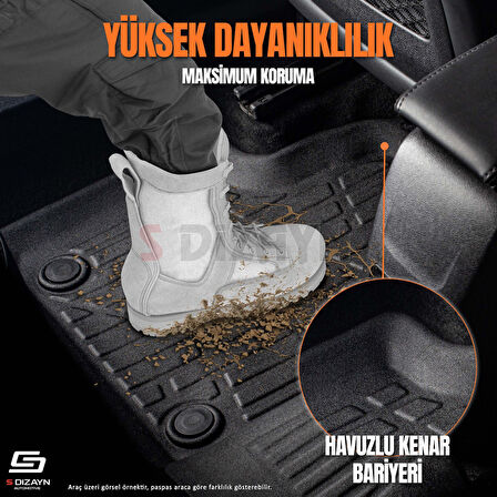 S-Dizayn Honda Civic 3D Pro Havuzlu Paspas 2016-2021 A+ Kalite