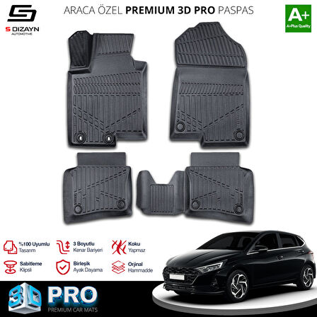 S-Dizayn Hyundai i20 3D Pro Havuzlu Paspas 2020 Üzeri A+ Kalite