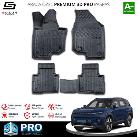 S-Dizayn Ssangyong Torres EVX 3D Pro Havuzlu Paspas 2023 Üzeri A+ Kalite