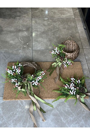 Paspas Set 3 Parça Beyaz Kokinalı