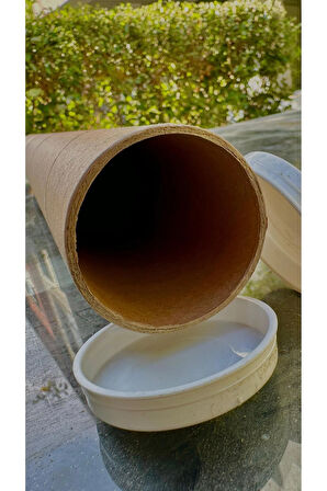 Postüp Kapaklı Silindir Kutu Karton Rulo Gönderi Poster Afiş Harita Tüpü 5 Adet 5 Cm X 102 Cm