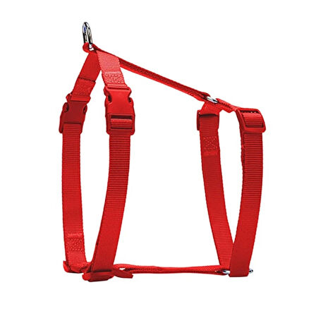 Petzanya Konforlu Dokumadan El Yapımı Ronin Model Köpek Göğüs Tasması M-2X55-70CM - Red
