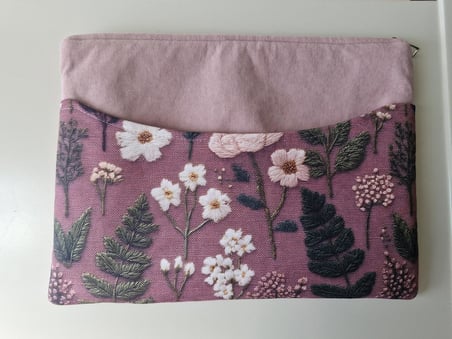 Pudra Bahçesi Açık desenli Tablet Kılıfı 11-12-13 İnç Şık ve Koruyucu Kılıf Cepli Çok Amaçlı 32x24 cm