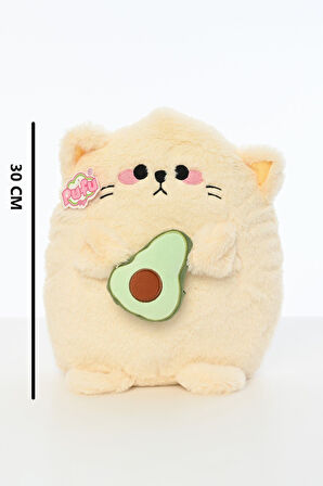 30 Cm Yumuşak Avakadolu Kedi Peluş Oyuncak Oyun Arkadaşı