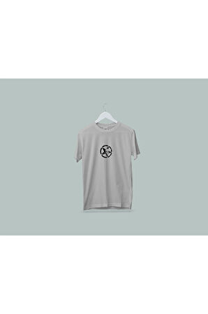 Makiteks Kaliteli Penye Kadın Erkek Yetişkin Baskılı Beyaz Gri Siyah Tshirt Punisher Cezalandırıcı