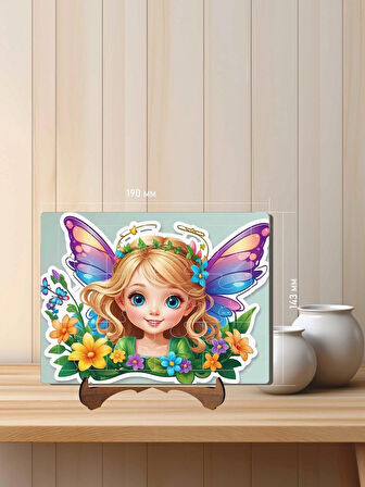  12 Parça MDF Lazer Kesim Çocuk Puzzle Yapboz 14 x 19 cm V7