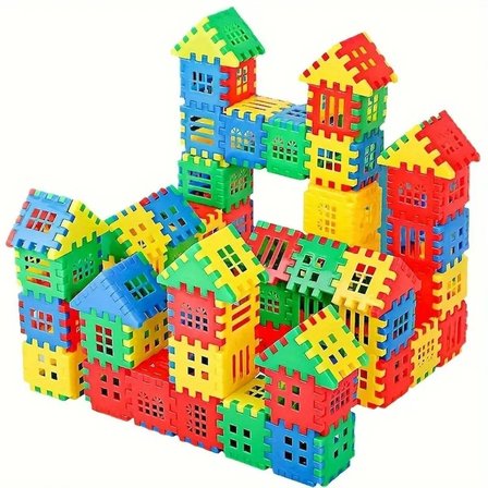 Puzzle City 3D  64 Parça Yapı ve Tasarım Blokları Eğitici Oyuncak