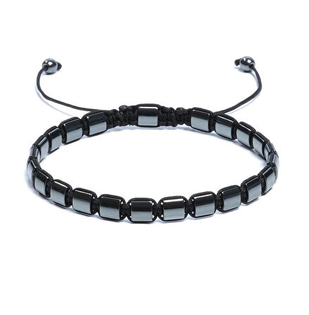 Hematit Bileklik - Pavle Bright Bileklik - Tasarım Bileklik Ayarlanabilir 4x6 mm Ayarlanabilir