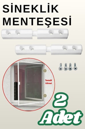 2 Adet Pimapen PVC Pencere Kapı Sineklik Menteşesi Pimli Plastik Pratik Açma Kapama Hareket Aparatı