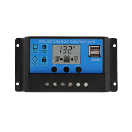 URETECH 20a - 12/24v Solar Şarj Kontrol (regülatörü) 2 Li Usb Çıkışlı