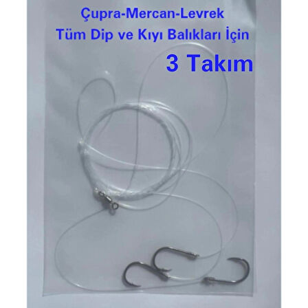 Olta İğnesi Kısa Pala Tüm Dip Ve Kıyı Balıkları İçin - 3 Adet 