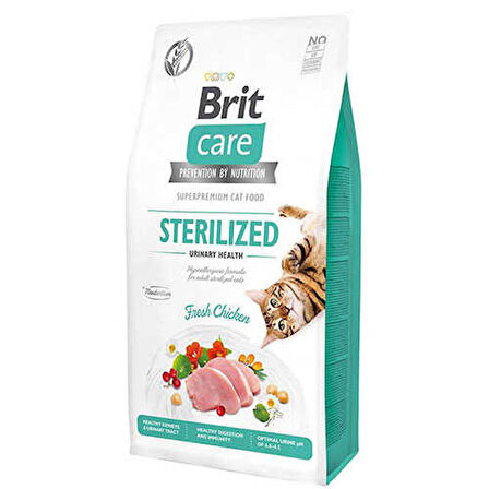 Brit Care Sterilised Urinary Tahılsız Kısırlaştırılmış Tavuklu Yetişkin Kedi Maması 7 KG