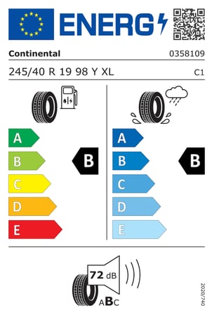 Continental 245/40R19 98Y XL SSR RFT * PremiumContact 6 (Yaz)  (2026)